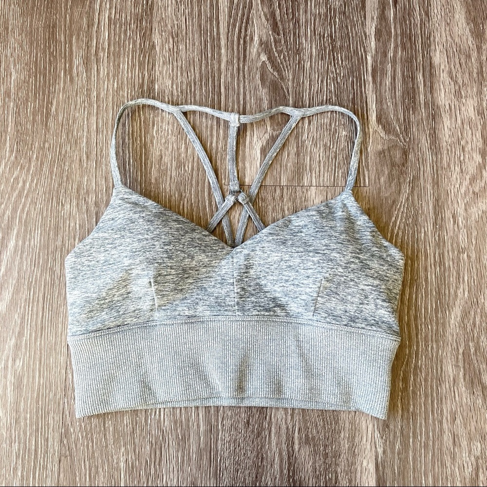 Alo Grey Sports Bra - Picture 1 of 4